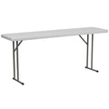 6-Foot Granite White Plastic Folding Training Table J6844