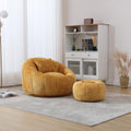 Oversized Round Bean Bag Chair with Ottoman & Pillow K833