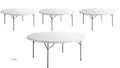 White 72 Inch Round Plastic Folding Table M8540
