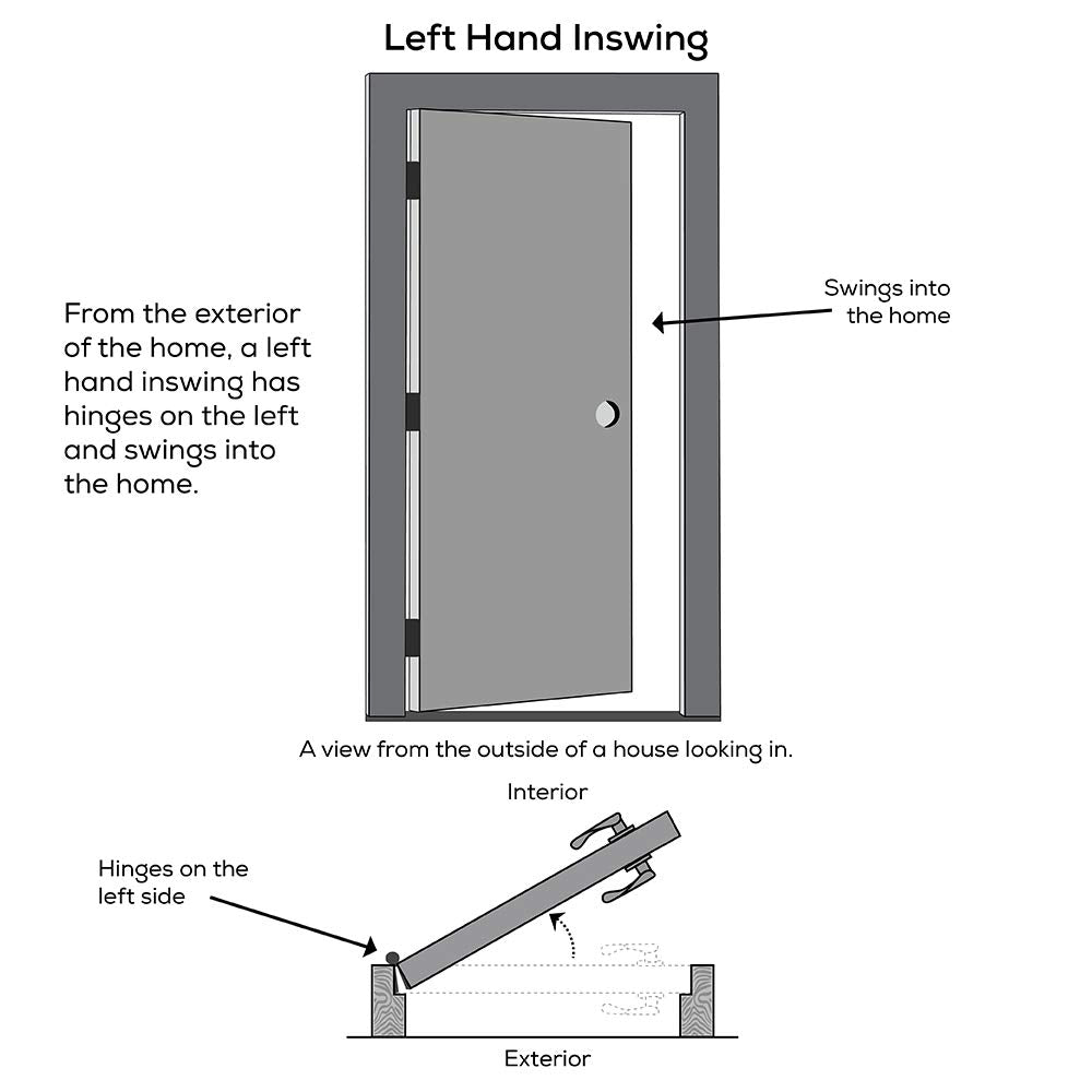 Primed Left Hand In-swing Exterior Prehung Door 32"x80" A90706