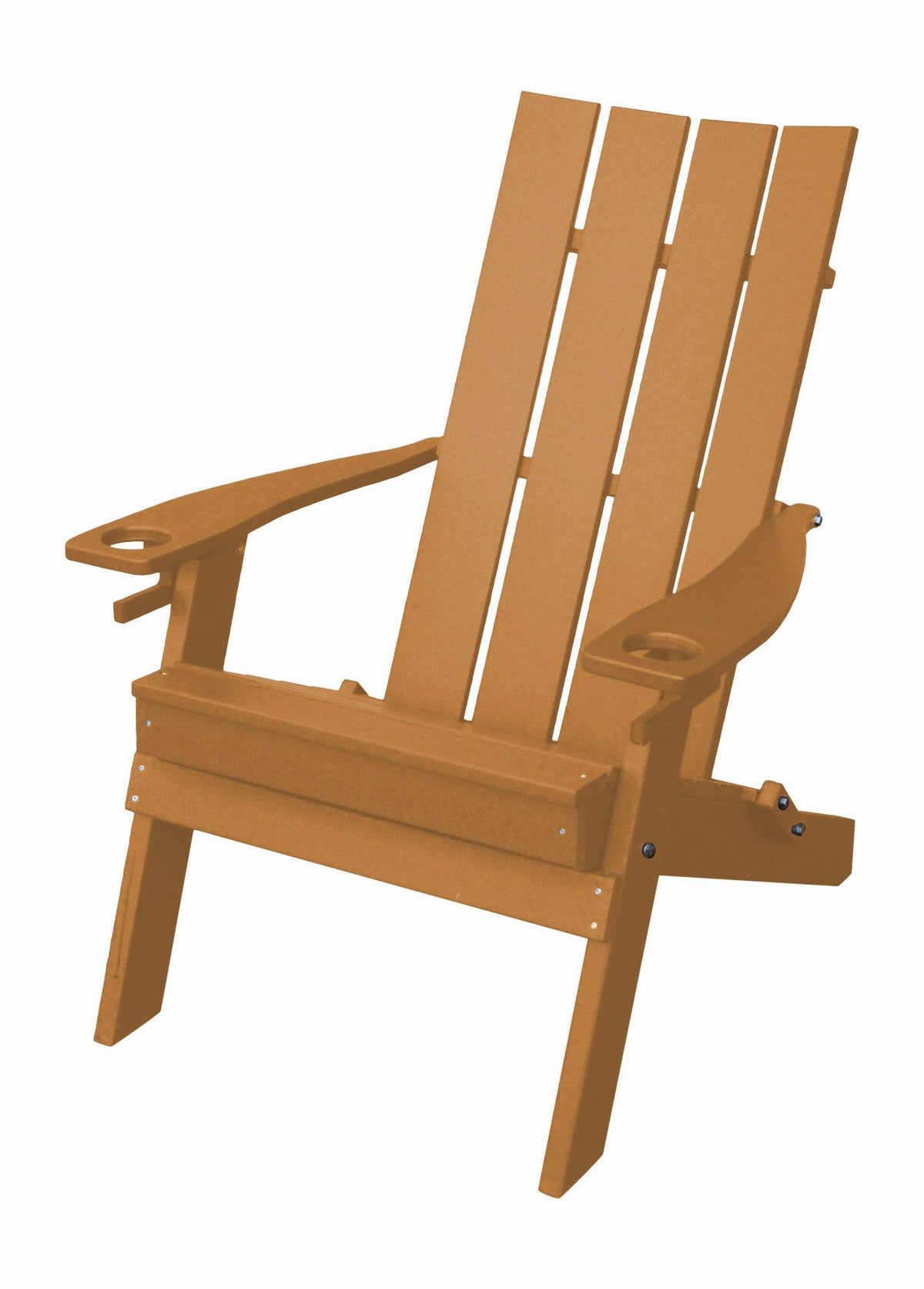 Folding Poly Adirondack Chair with Integrated Cupholders Z901