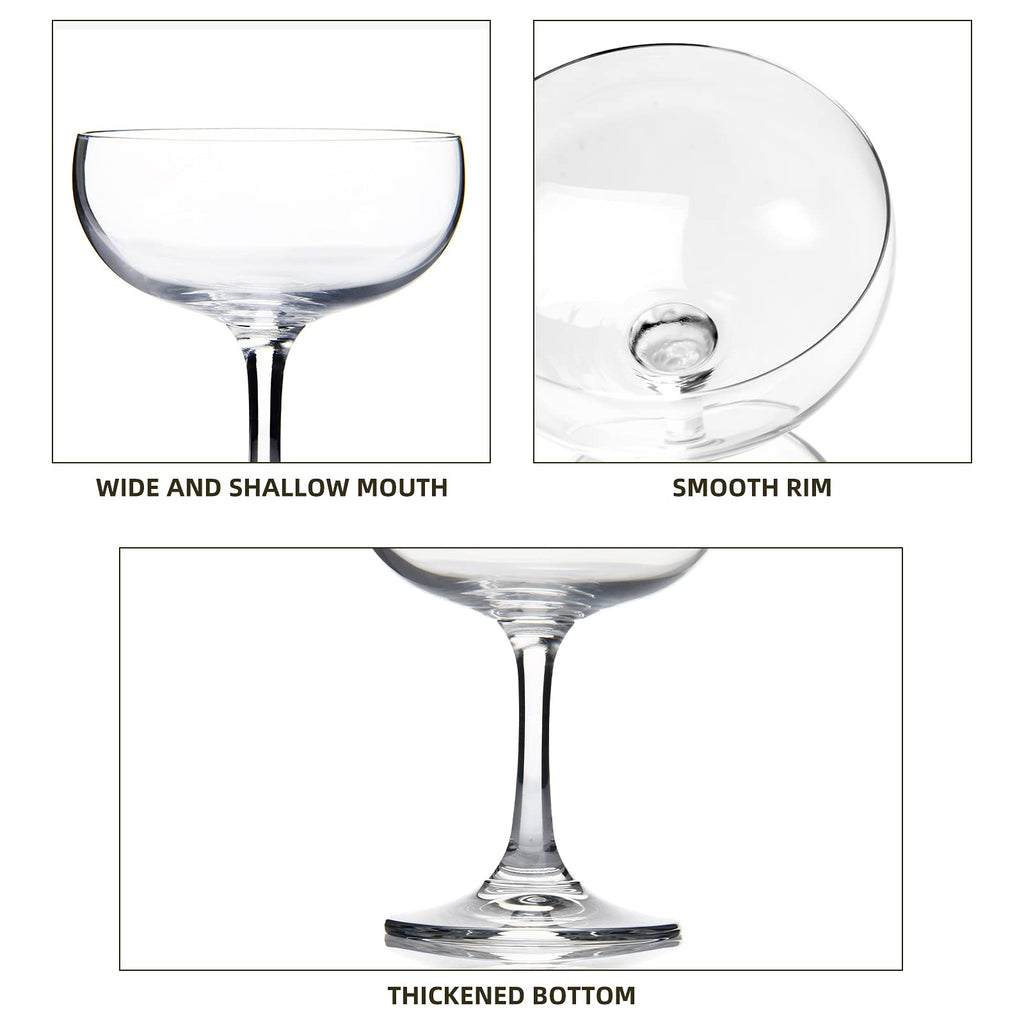 Crystal Coupe Glasses Set of 6 H9711