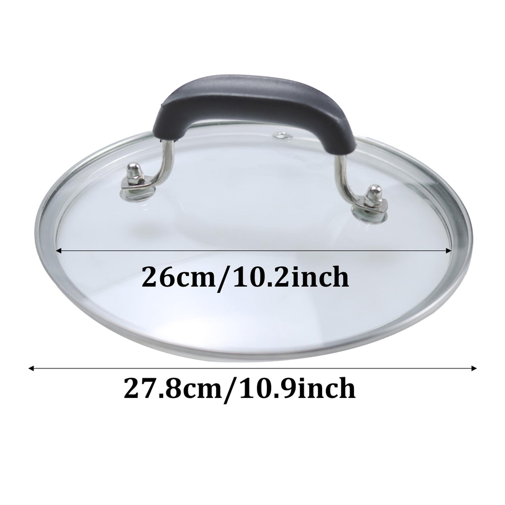 10.5 Inch Tempered Glass Lid with Silicone Handle Z1544