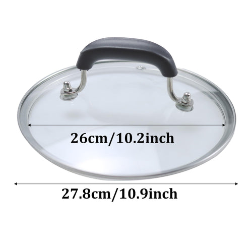 10.5 Inch Tempered Glass Lid with Silicone Handle Z1544