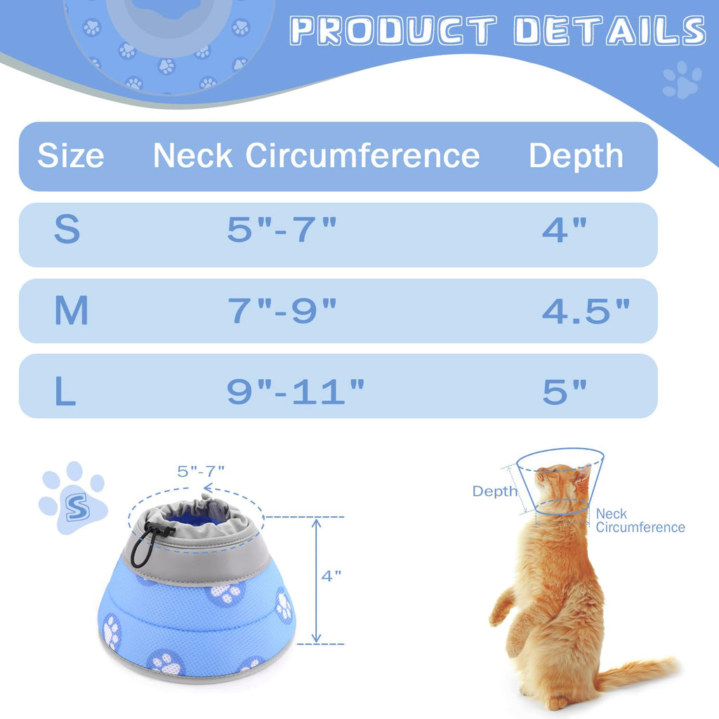 Soft Adjustable Cat Elizabethan Collar X996
