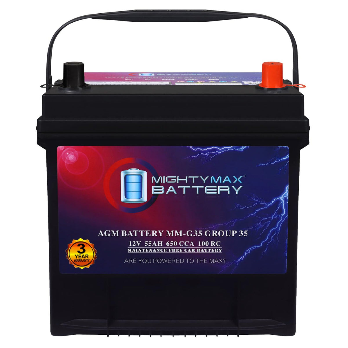 12V 55Ah AGM Replacement Battery Y512674