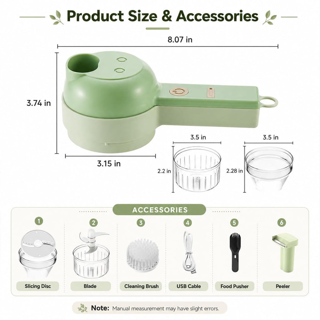 4 in 1 Rechargeable Electric Vegetable Chopper Y166715
