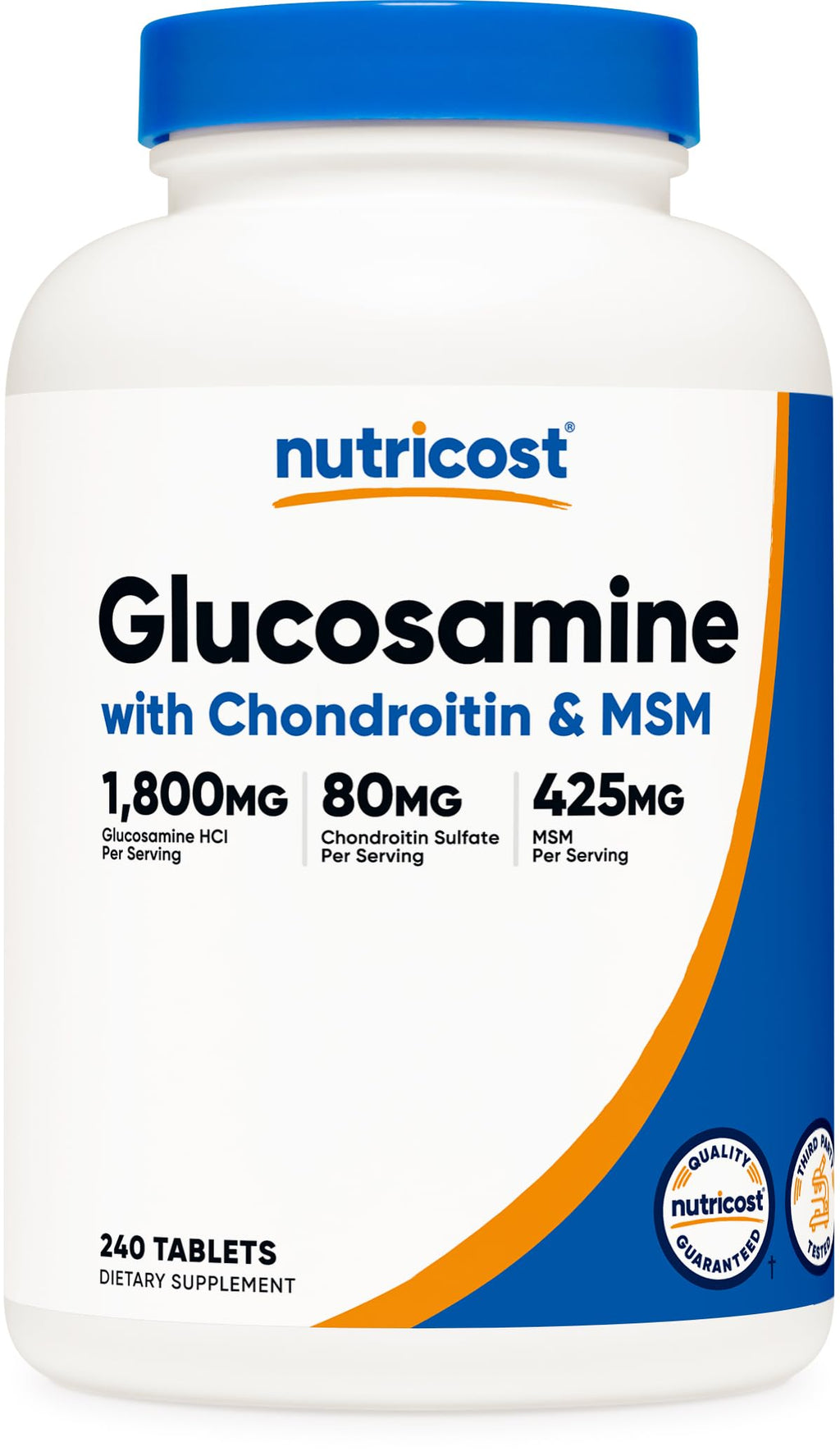 Glucosamine 1800mg with Chondroitin & MSM, 240 Tablets T205559