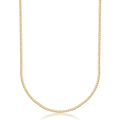 18K Solid Gold Cuban Curb Link Chain Necklace S311561