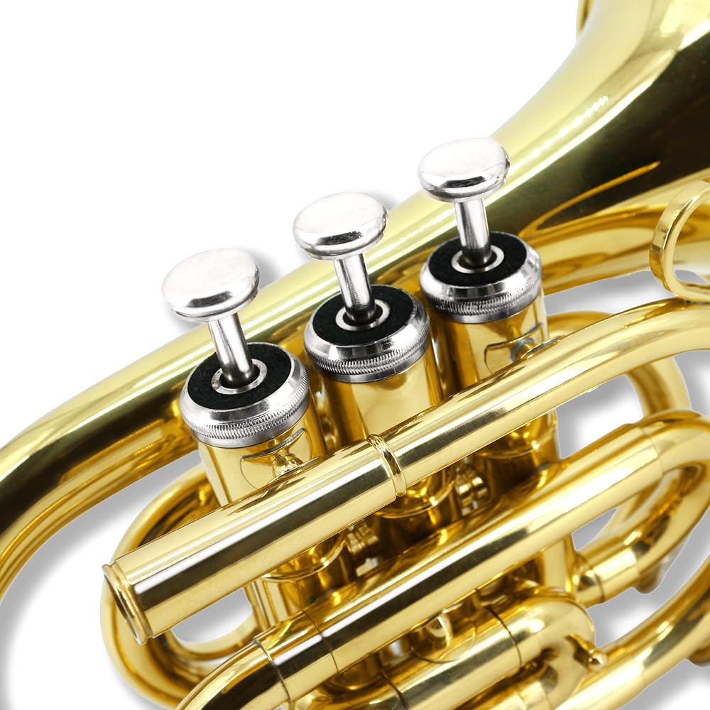 Bb Flat Brass Pocket Trumpet with 7C Mouthpiece J27945