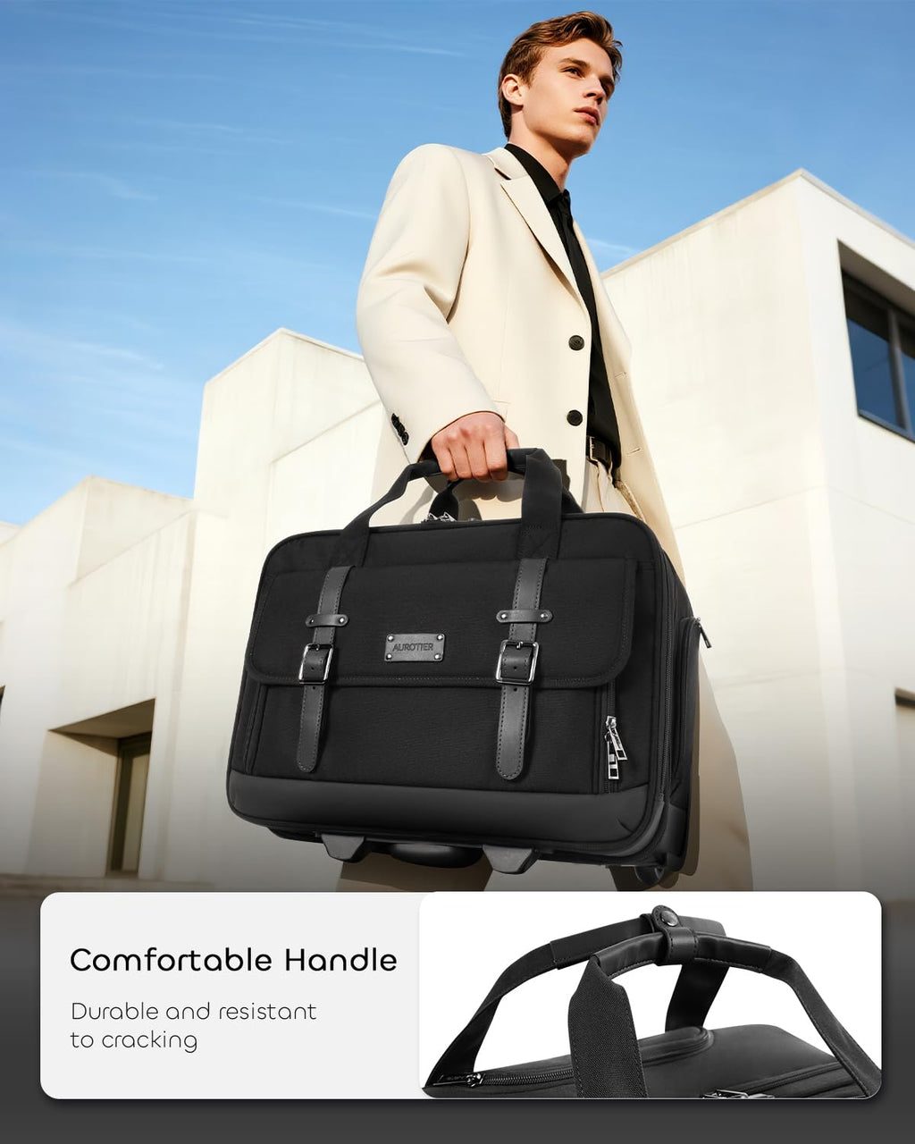 Black 16 Inch Rolling Laptop Bag L299
