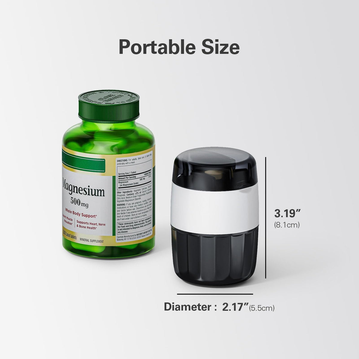 3-in-1 Pill Crusher and Cutter with Storage J151801