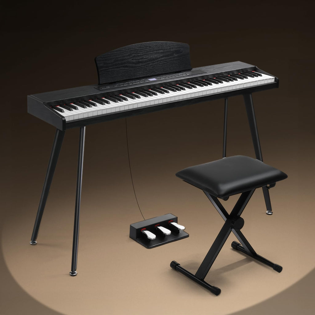 88 Key Full Size Digital Piano Keyboard Set Black N56424