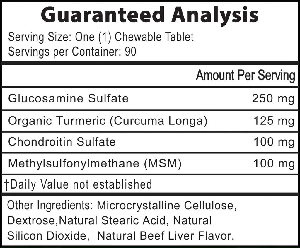 Hip and Joint Supplement for Dogs 90 Chewable Tablets X336987