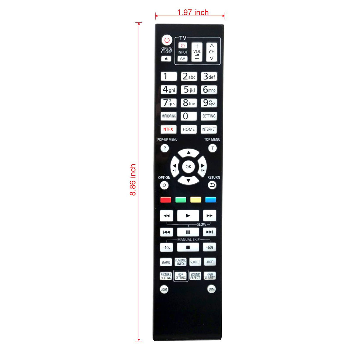 Replace Remote Control for 4K Blu-ray Player M52847