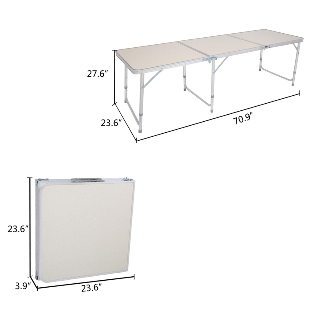 6ft Foldable Portable Table with Handle C889522