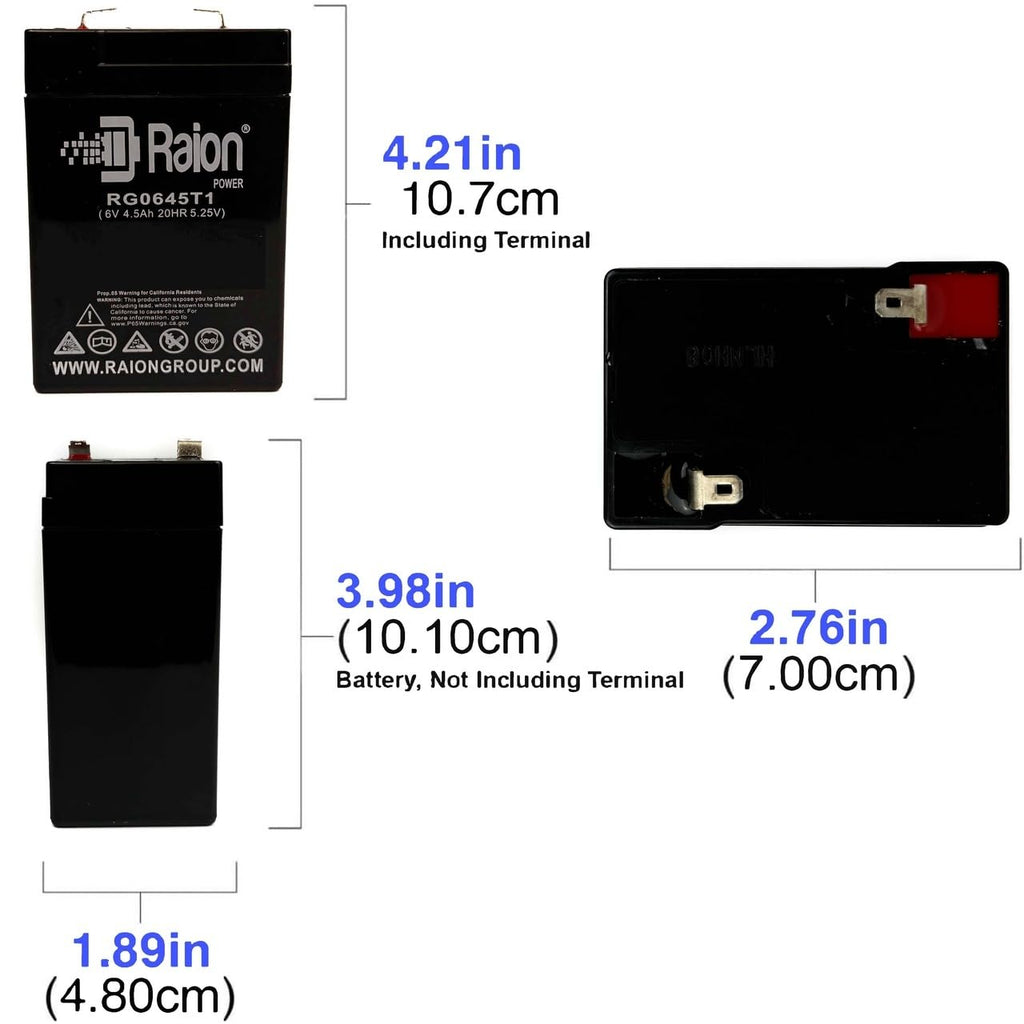 6V 4.5Ah Replacement SLA Battery - 12 Pack W409664