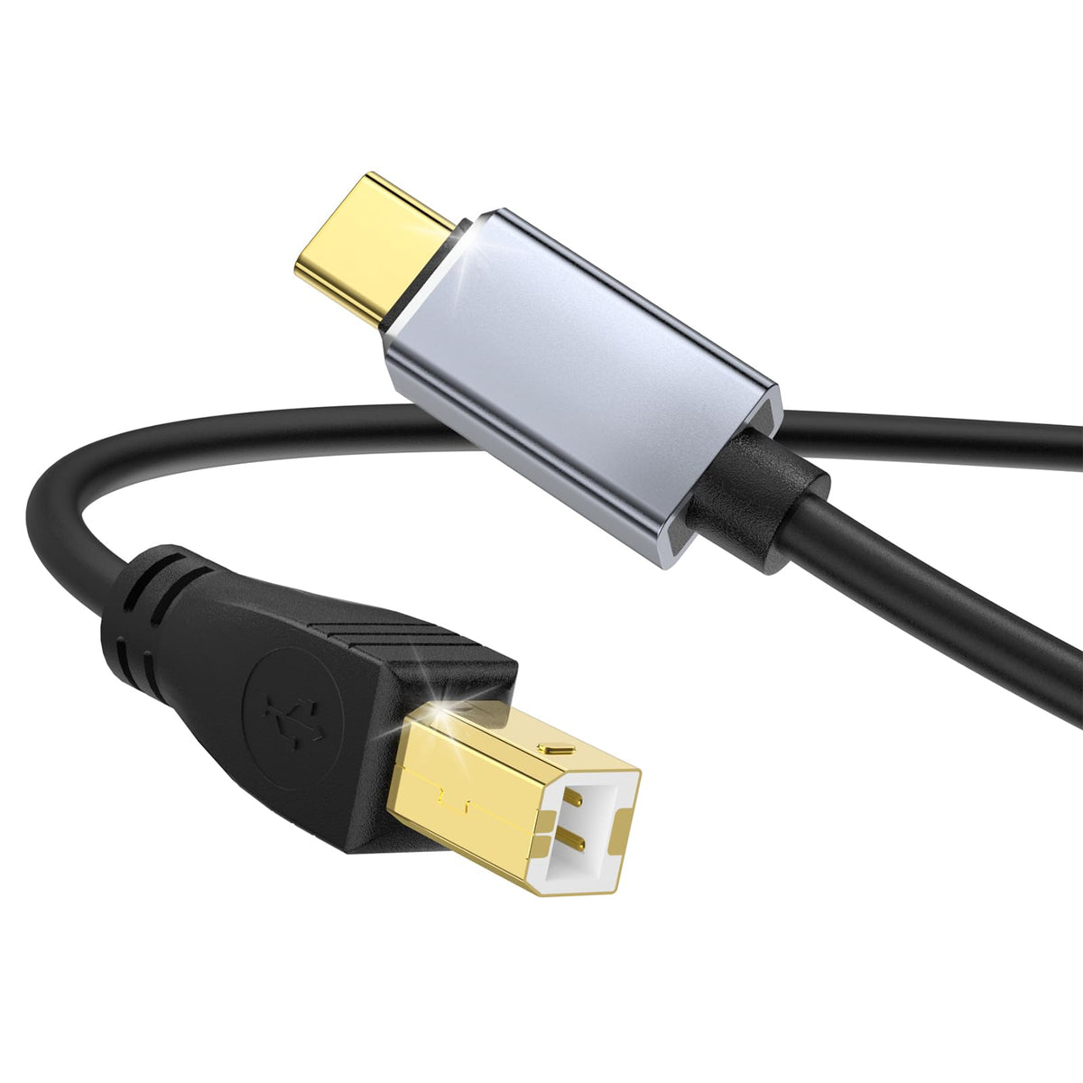 USB C to USB 2.0 MIDI Cable 5FT Black I6937
