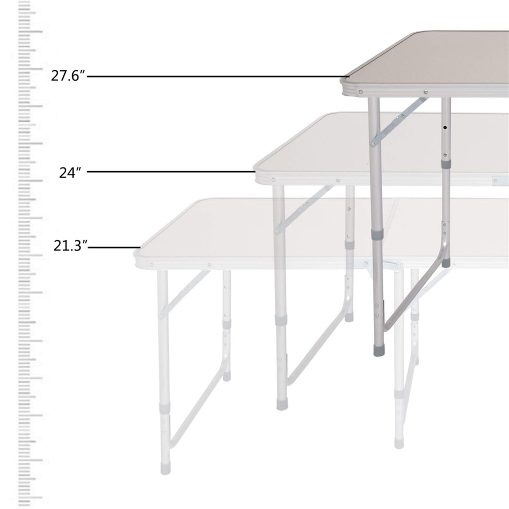 6ft Foldable Portable Table with Handle C889522