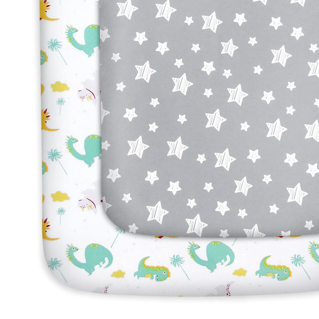 Pack and Play Sheets, Mini Crib Sheets, Stretchy Playard Fitted Sheet W391
