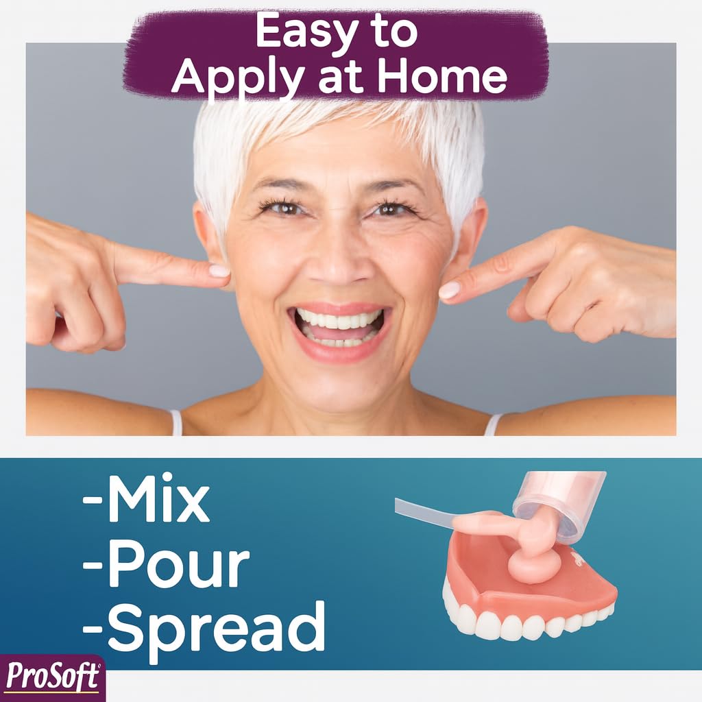 Denture Reline Kit, Soft Reliner, Zinc-Free, 4 Applications I557
