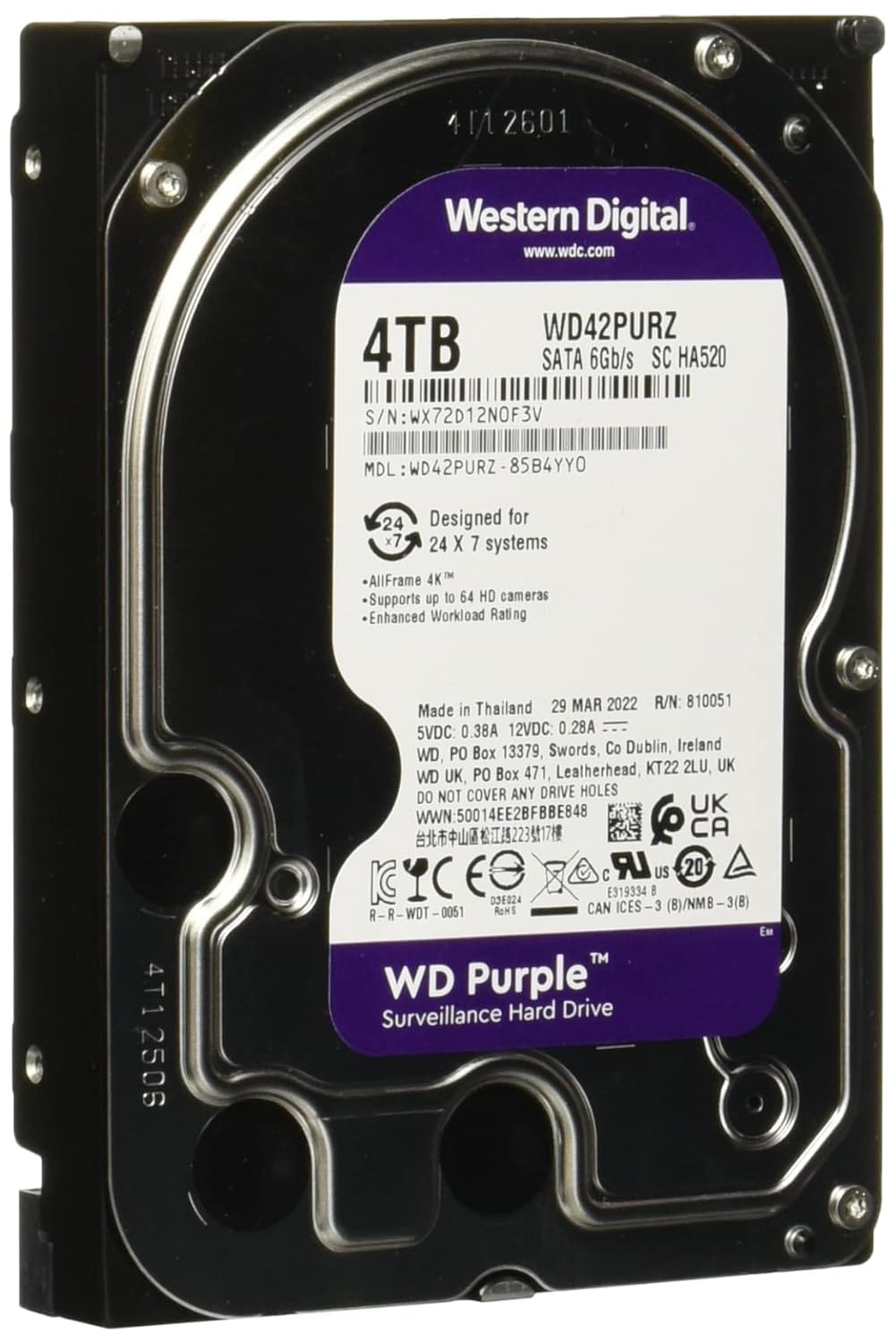 4TB Surveillance Internal Hard Drive HDD G581