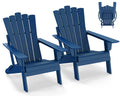 Blue Folding Adirondack Chairs Set of 2 H990