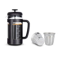 French Press 34 oz Stainless Steel Espresso Cups 5 oz Set of 2 Y7686