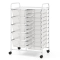 15 Drawer Rolling Storage Cart with Metal Frame E560435