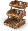 3-Tier Acacia Wood Fruit Basket X644979