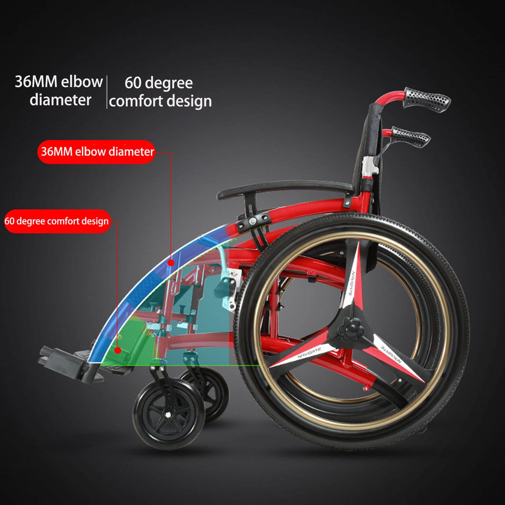 Folding Transport Wheelchair with Detachable Full Arms and Elevating Leg Rest E881