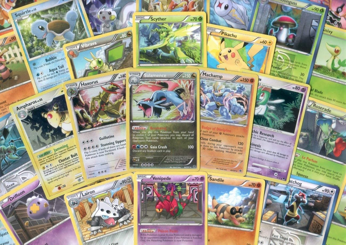 150 Assorted Pokemon Card Lot with Foils A93310