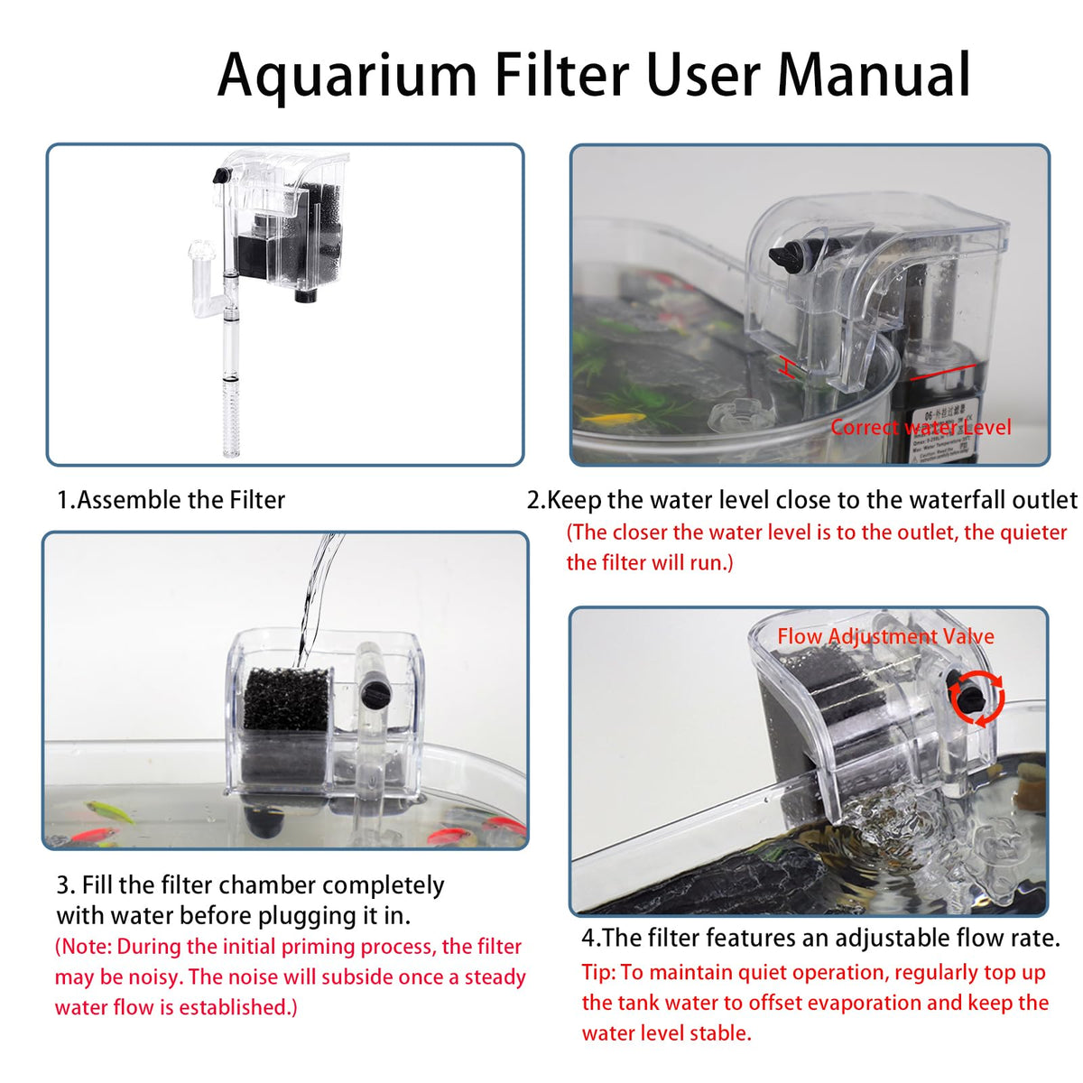 2 Gallon Fish Tank Kit with Filter and Light W8128