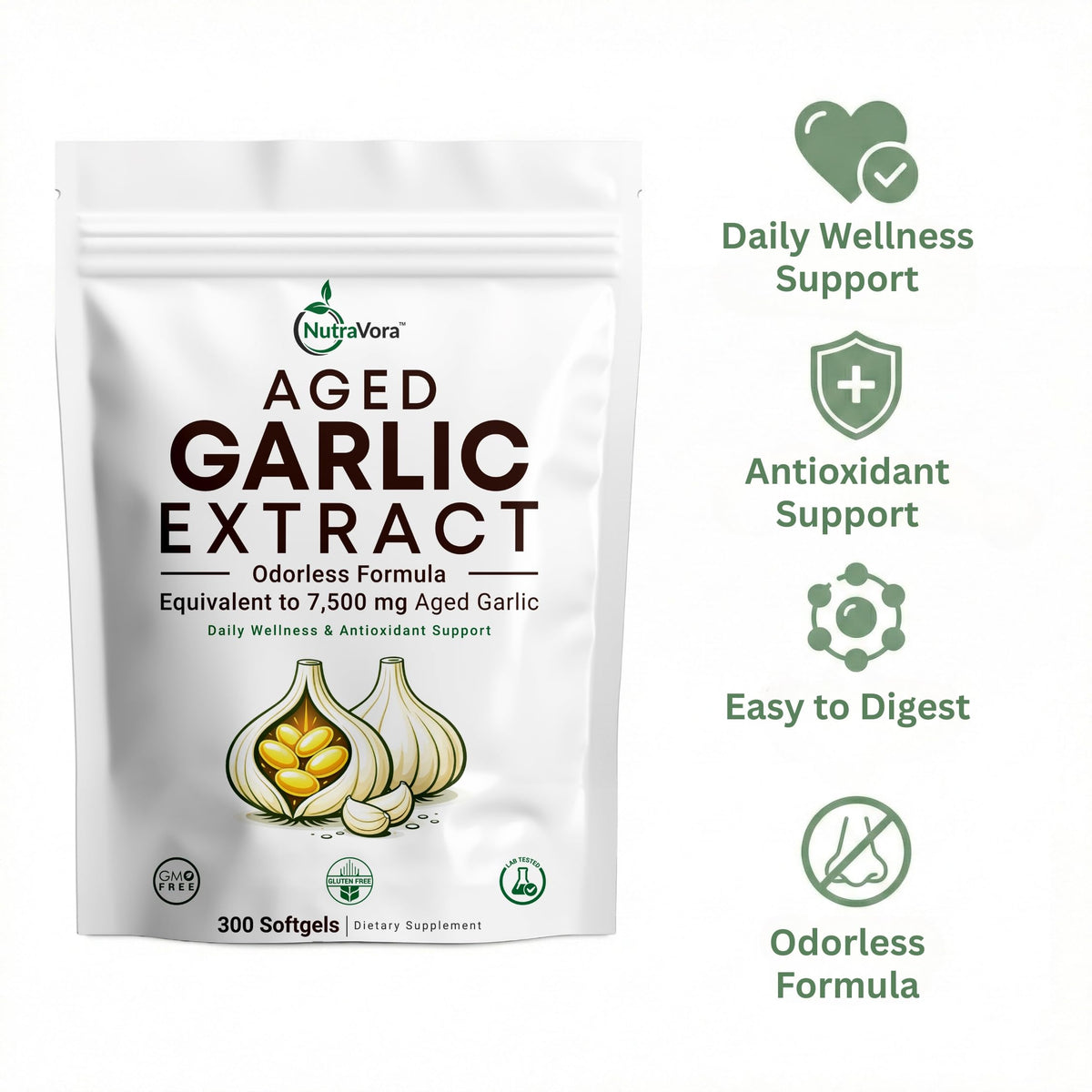 Aged Garlic Extract Softgels, 300 Softgels T760163