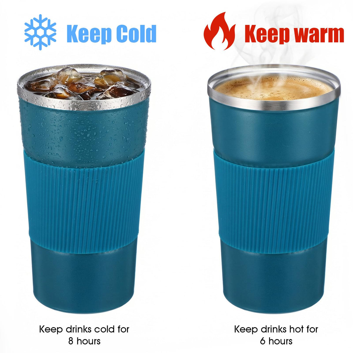 4 Pack 17oz Stainless Steel Insulated Coffee Mug with Lid V407