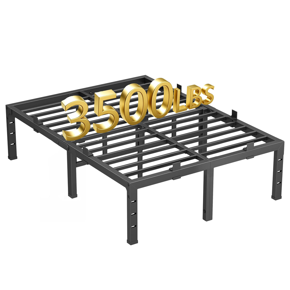 16 Inch King Size Black Metal Platform Bed Frame D1363