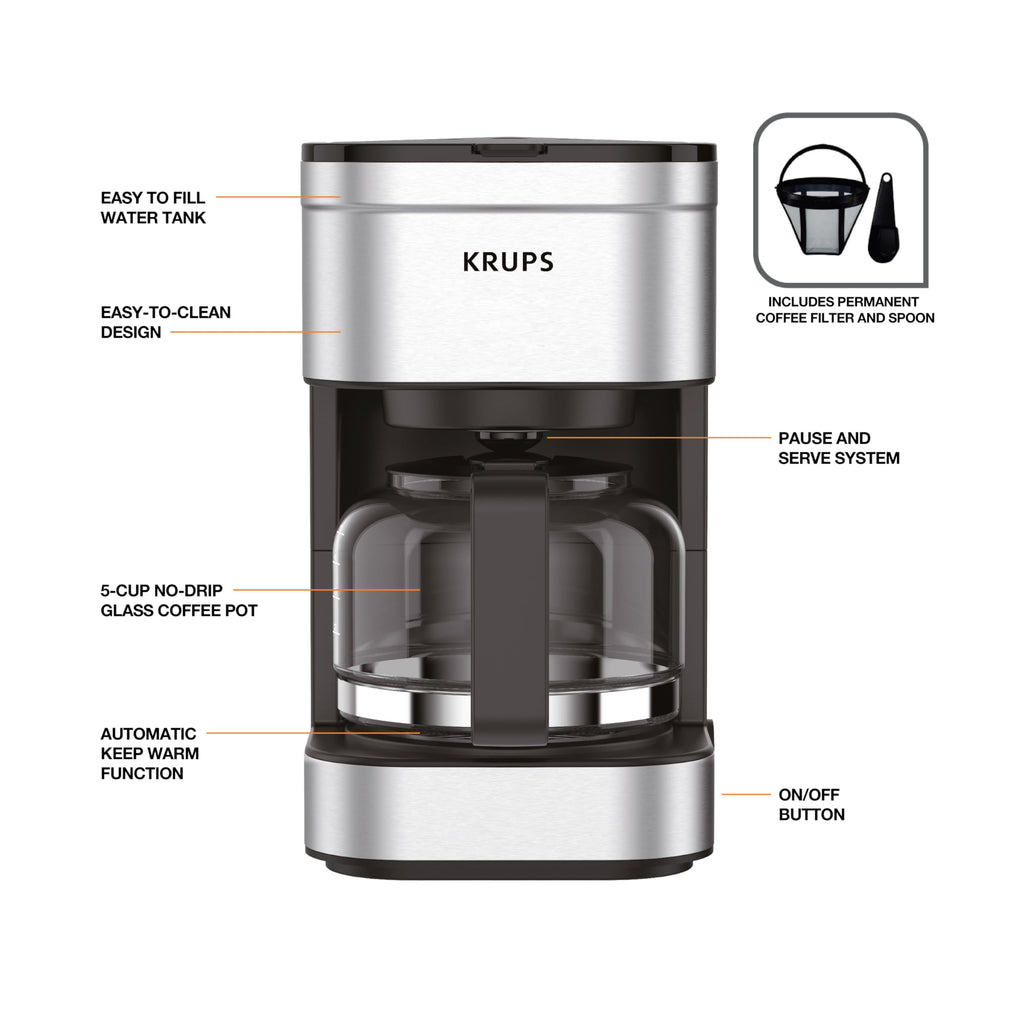 5 Cup Stainless Steel Coffee Maker I387846