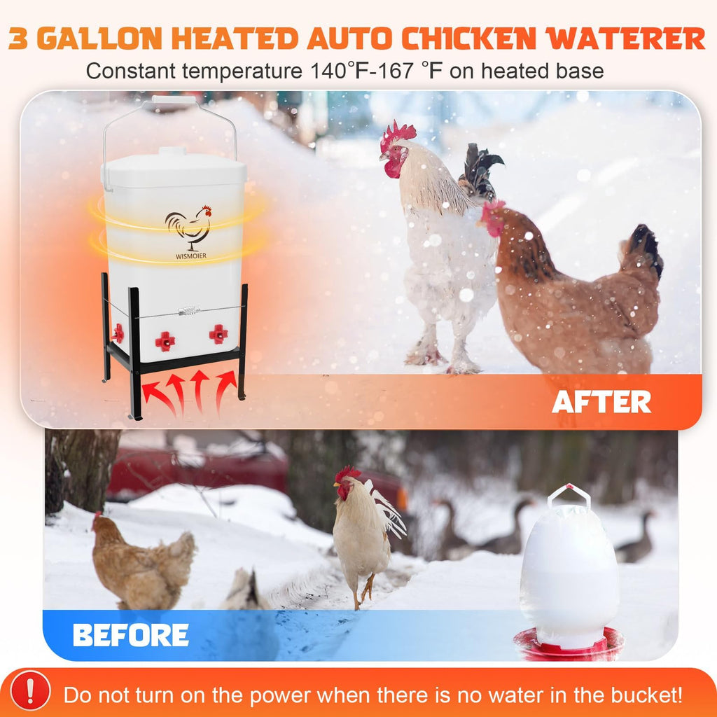 3 Gallon Heated Chicken Waterer D700257