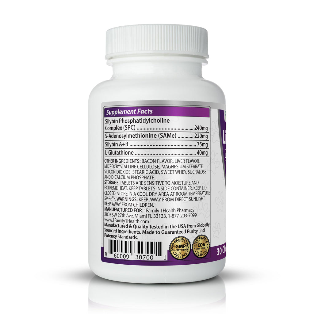Liver Support Supplement for Large Dogs Chewable Tablets 30Ct V612727