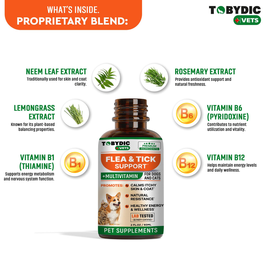 Oral Flea and Tick Prevention Supplement for Dogs and Cats W7696
