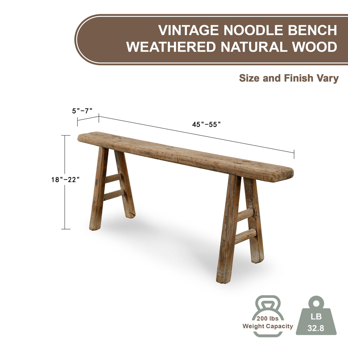 Handmade Wooden Entryway Bench R80994