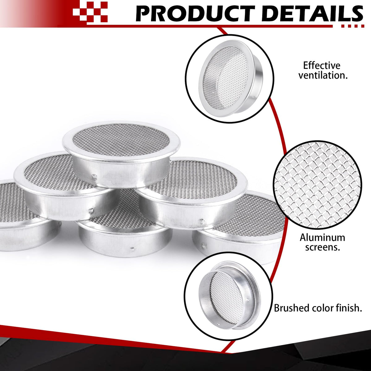 2-Inch Round Open Screen Vent 6 Pack Z936517