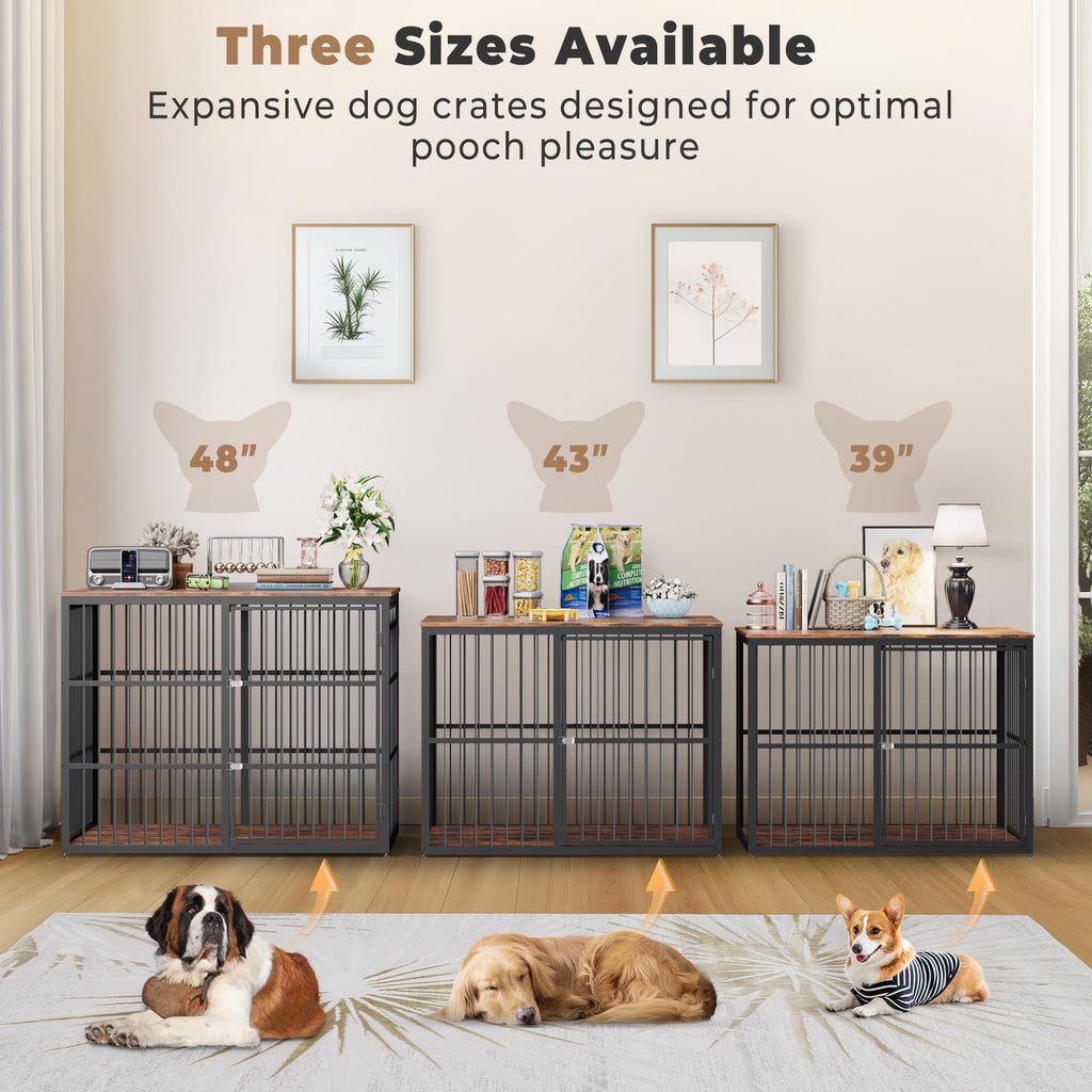 48'' XXL Dog Crate Furniture with 3 Doors C710