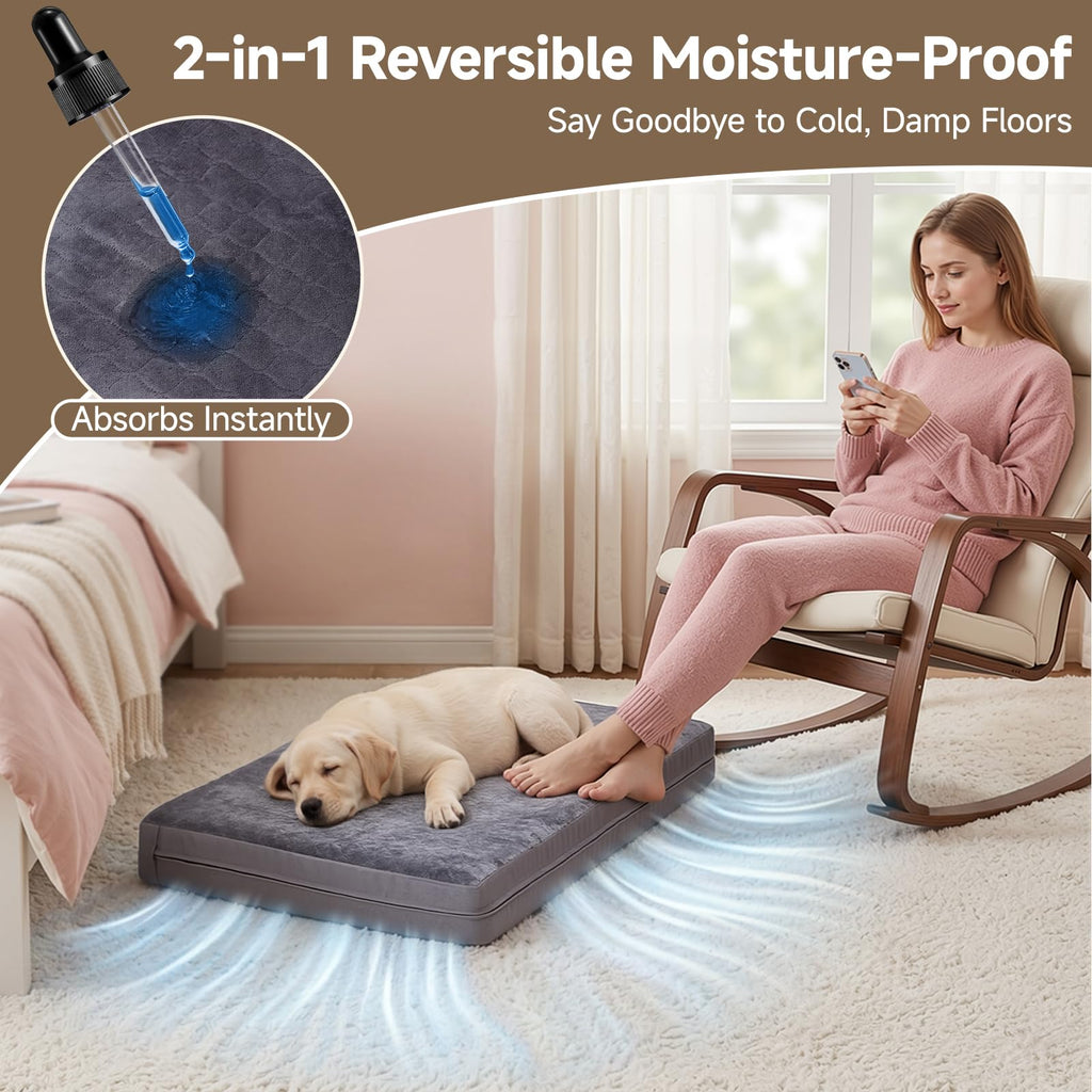 Waterproof Washable Reversible Dog Crate Bed Pad G4738