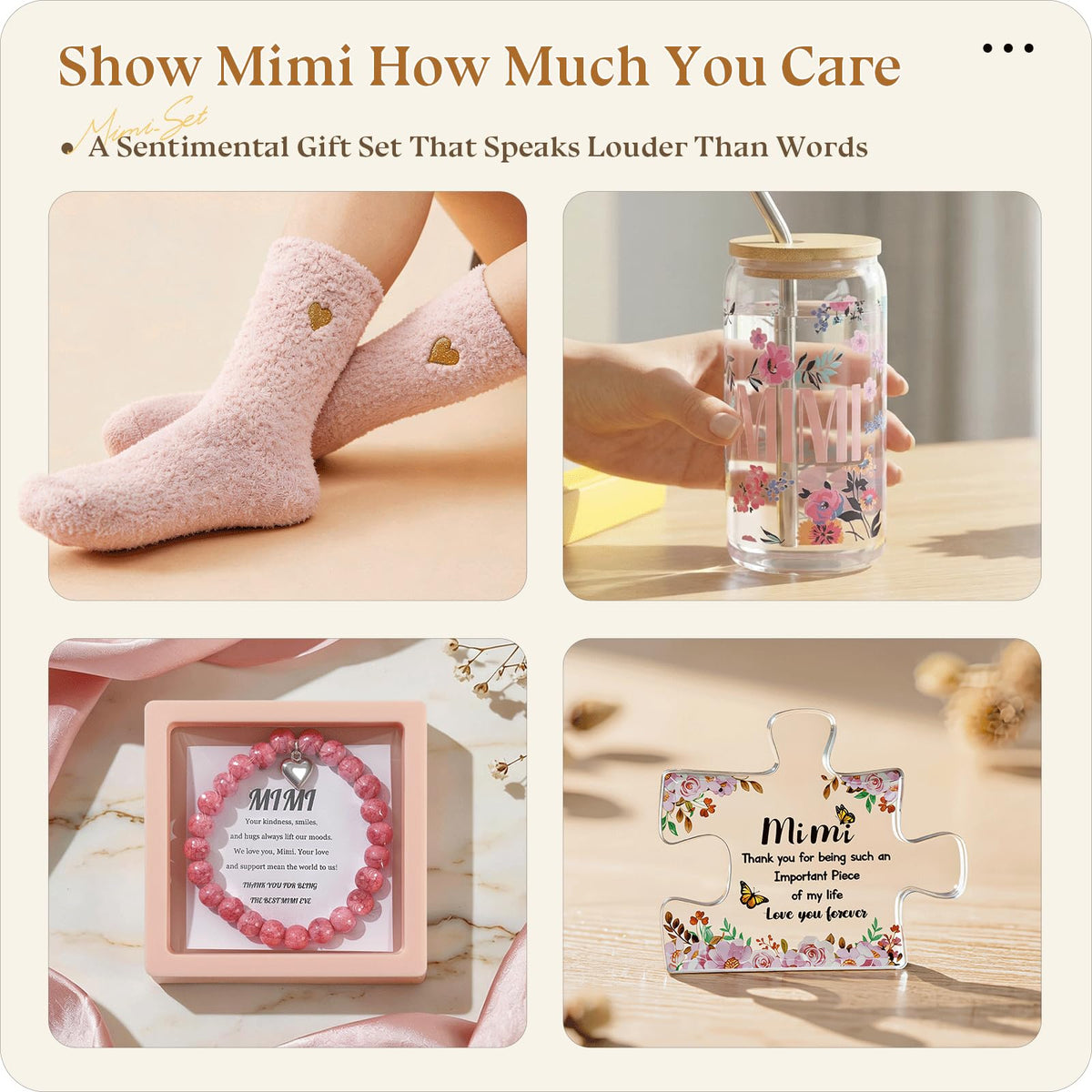Grandma Gift Set with Blanket and Glass Cup J978