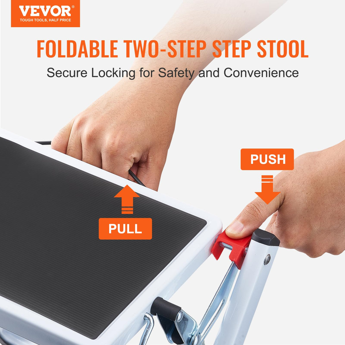 2-Step 330lbs Capacity Folding Steel Step Stool R991