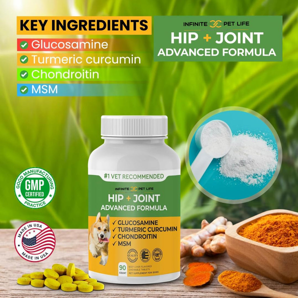 Hip and Joint Supplement for Dogs 90 Chewable Tablets X336987