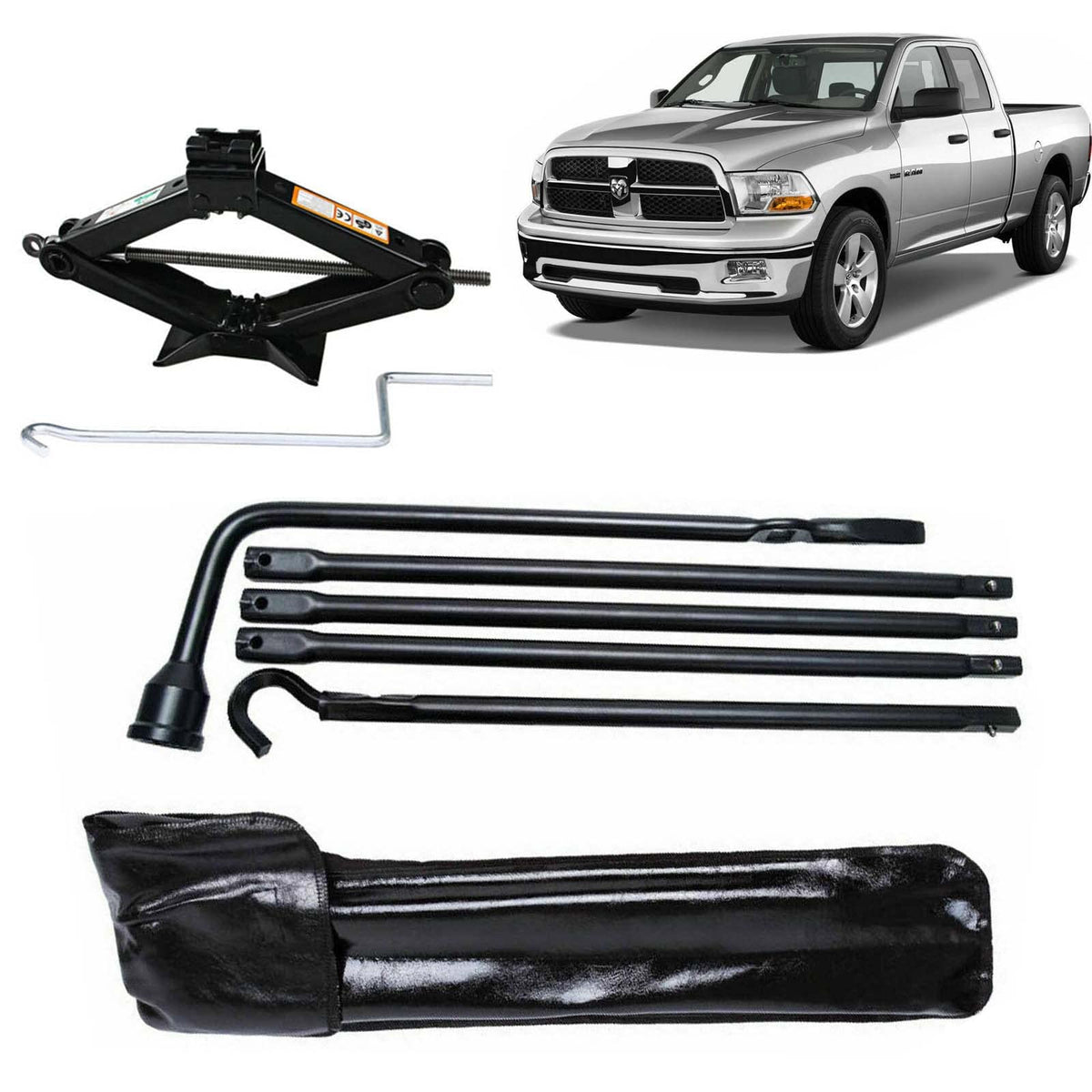 Spare Tire Lug Wrench Tool and 2 Ton Scissor Jack N468