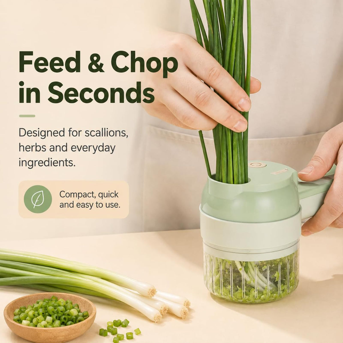 4 in 1 Rechargeable Electric Vegetable Chopper Y166715