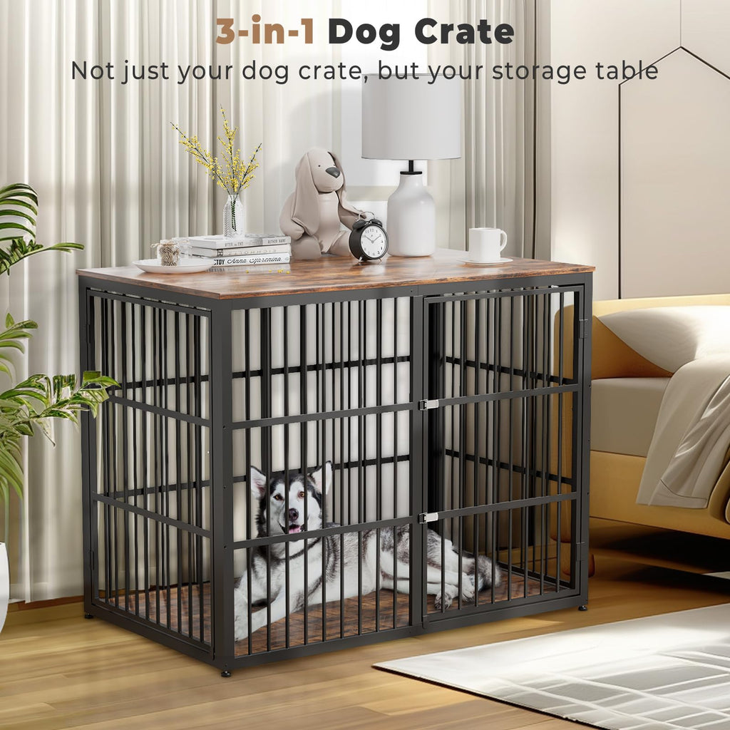 48'' XXL Dog Crate Furniture with 3 Doors C710